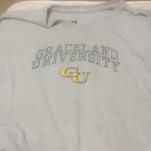 A grey university tee